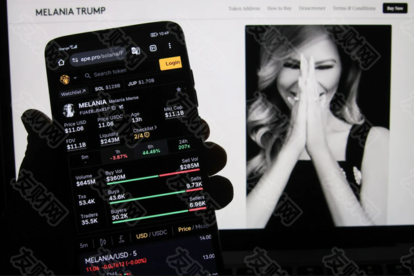 美国“夫人”梅拉尼娅·特朗普在唐纳德·特朗普就职典礼前推出加密货币